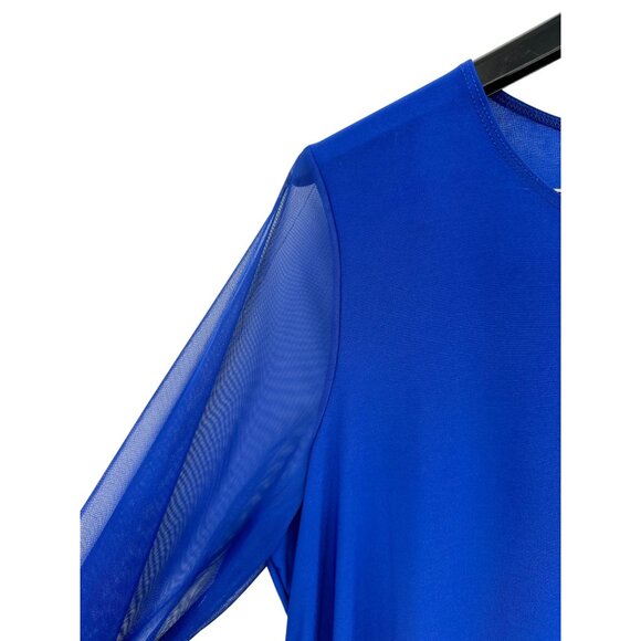 Avenue Dress Plus Size 22/24 Shift Slinky Sheer Long Sleeve Embellished Party - Picture 2 of 8